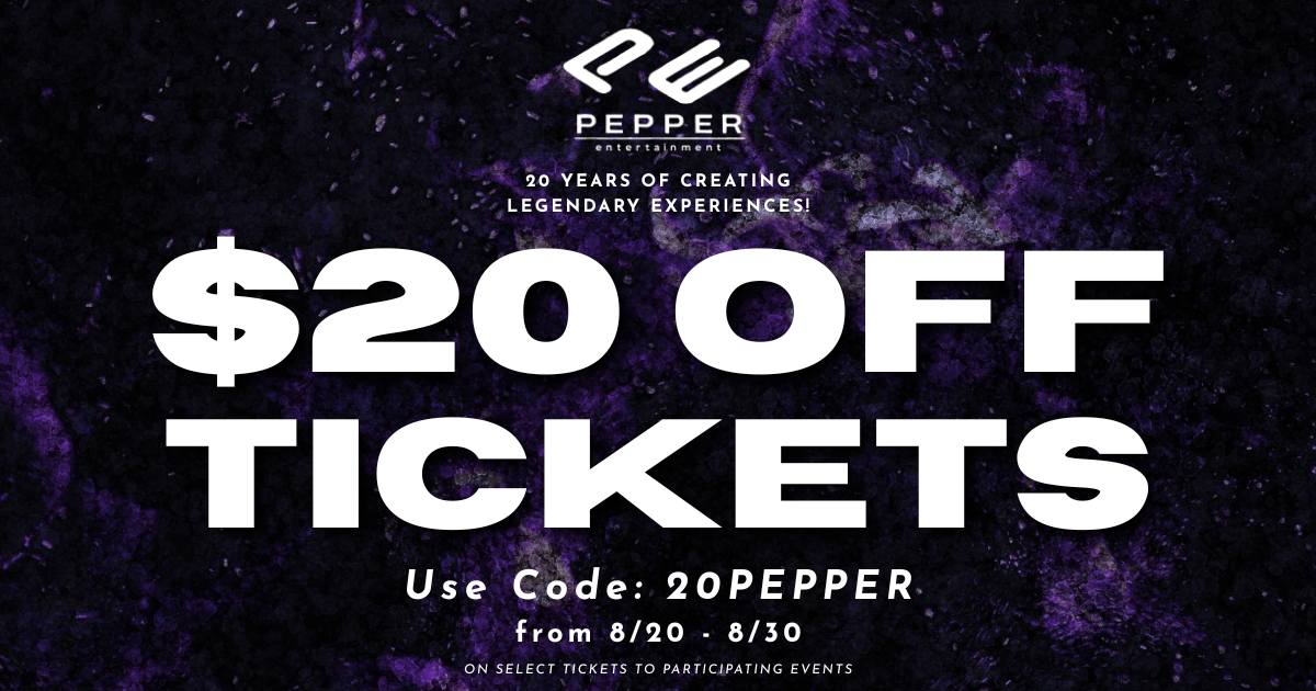 $20 Off for Pepper’s 20th Anniversary
